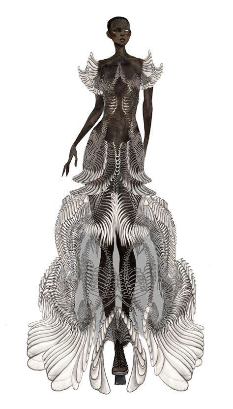 Sensory Seas Fashion Illustration Portfolio Conceptual Fashion Iris Van Herpen