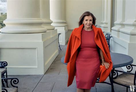 Nancy Pelosi Poses On The Balcony Off The Speakers Chamber In The Red