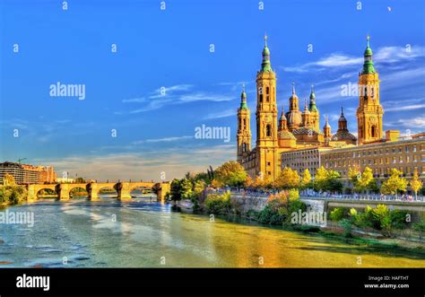 Basilica Of Our Lady Of The Pillar In Zaragoza Spain Stock Photo Alamy