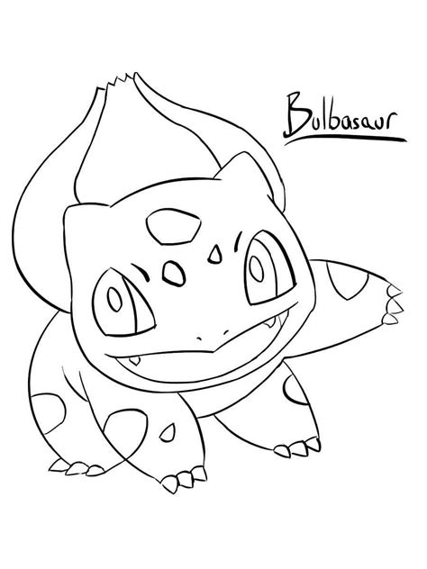 Pokemon Bulbasaur Coloring Pages Free Printable