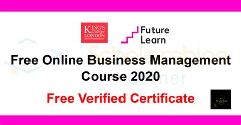 Free Online Business Management Course Kings College London Success