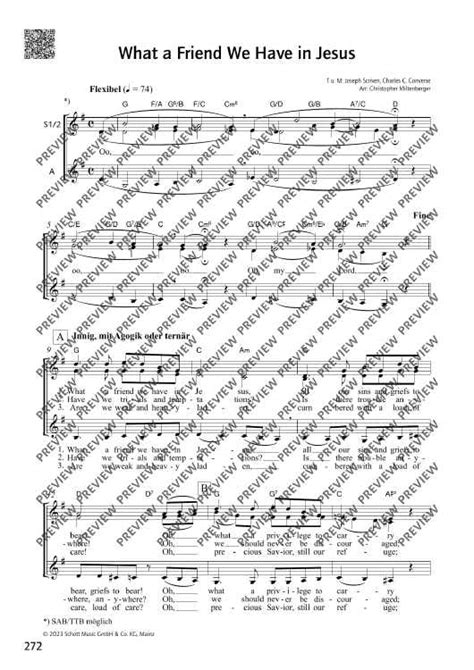 What a Friend We Have in Jesus" Sheet Music for School Choir, Mixed Choir (ssa, Sab, Ttb ...