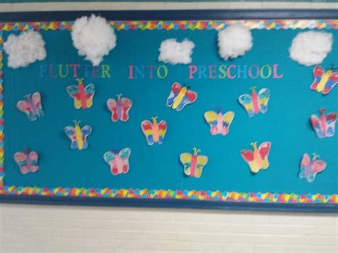 Flutter Into Preschool Bulletin Board With Student Footprint Butterfly