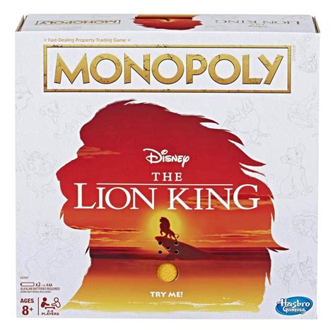 Hasbro Monopoly The Lion King Edition English Edullinen