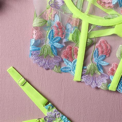 Luxury Lingerie Sexy Floral Embroidery Set Power Day Sale