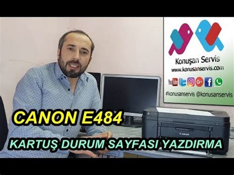 Canon pixma E484 Yazıcıda Test Sayfası Yazdırma Nasıl Yapılır 484 cı