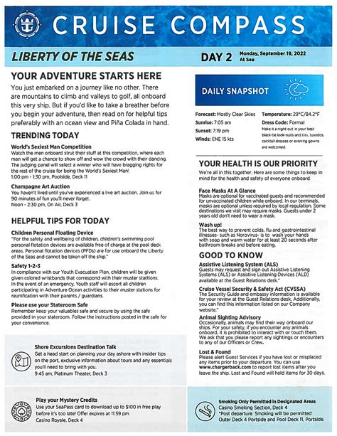 Liberty Of The Seas 7 Night Western Caribbean Cruise Compass September 18 2022 By Royal