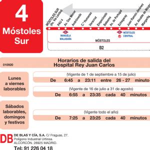 Horarios de autobús L 4 Móstoles