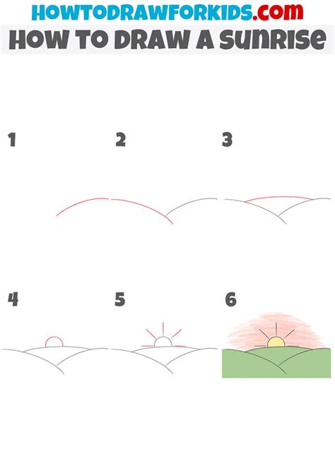 How to Draw a Sunrise - Easy Drawing Tutorial For Kids