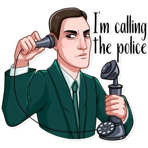 Набор стикеров для Telegram «Лавкрафт» | I'm calling the police, Police ...