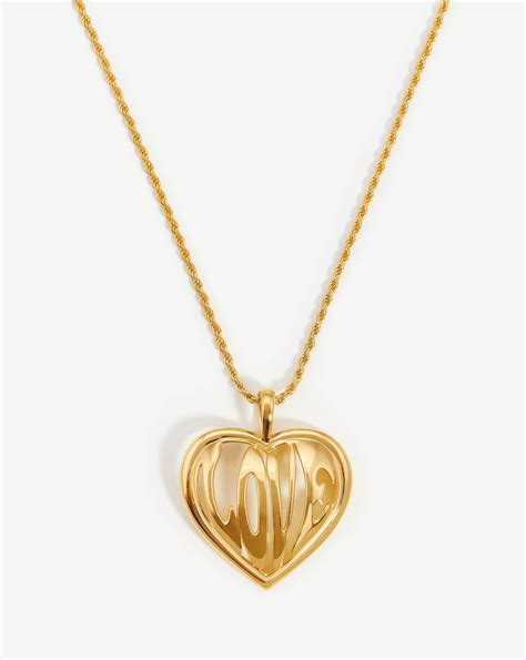 Love Heart Pendant Chain Necklace | 18k Gold Vermeil | Missoma