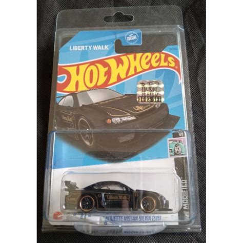 HITAM Hot WHEELS LB SUPER SILHOUETTE NISSAN SILVIA S15 BLACK BLACK LIBERTY WALK FACTORY SEALED