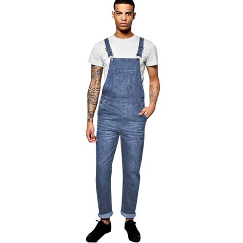 Mens Stonewash Blue Designer Denim Dungarees Dungaree Jeans Bib Overalls Ebay