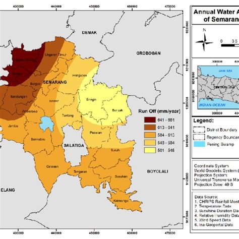 6. Annual Water Availability Map of Semarang Regency | Download ...