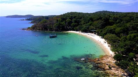 Aerial Drone View At The Tropical Island Koh Samet Thailand Stock Video