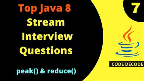 Java 8 Stream Tutorial Reduce And Peek Operations Java 8 Stream Interview Questions And