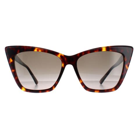 Sunglasses Cat Eye Havana Brown Gradient Lucines Jimmy Choo