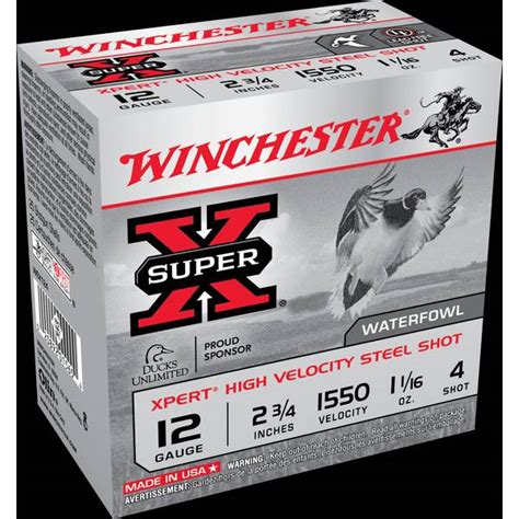 Winchester Super X 12ga High Brass Game Load 4 Ammo X124 Blains