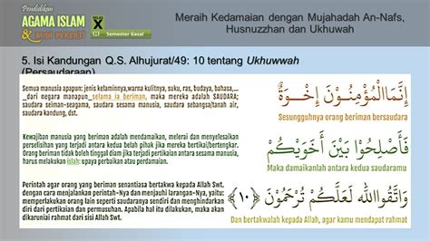 KD 3 1 Menganalisis Q S Al Hujurat 49 10 Dan 12 Pendidikan Agama Islam