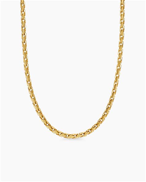 Mens Fluted Chain Necklace In K Yellow Gold Mm David Yurman Canada