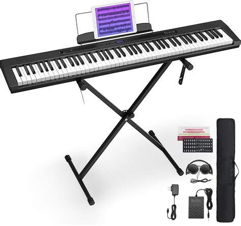 Amazon.com: Starfavor 88 Key Piano Keyboard, Compact Bluetooth Digital ...