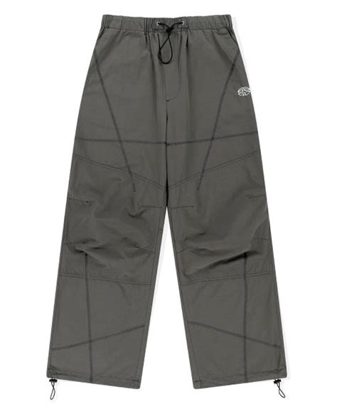 MUSINSA MAHAGRID COVER STITCH PARACHUTE PANT BLACK MG2ESMPA11A