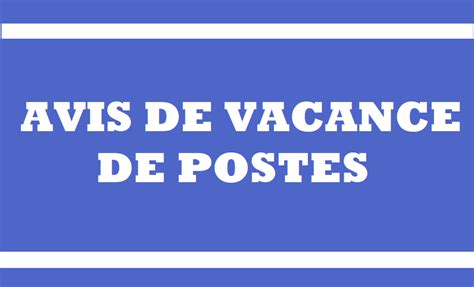 Avis De Vacance Du Poste De Directeur G N Ral De Linstitut