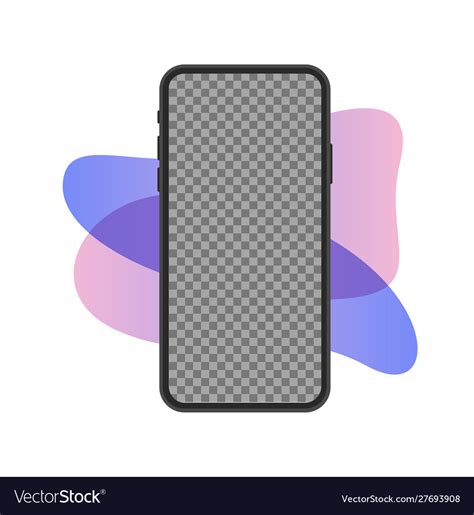 Black smart phone with button isolated Royalty Free Vector