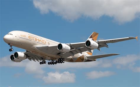 Etihad Airways Airbus A380 Flies To Mumbai India Aircraft Wallpapers