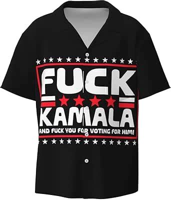 Amazon Nopicsn Fuck Kamala Fuck Harris Fuck You Men S Short Sleeved Shirt Casual Summer
