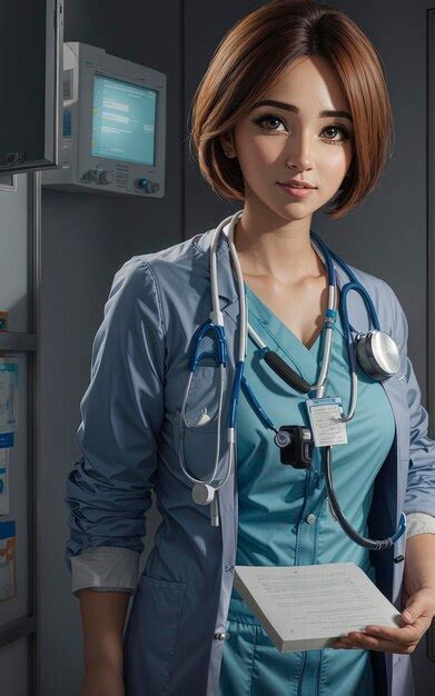 Premium Photo A Beautiful Female Doctor