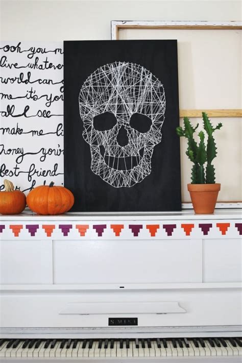 16 Diy Skull Decorations For Halloween Shelterness