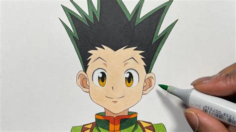 How To Draw Gon Freecss Easy Hunter X Hunter Youtube