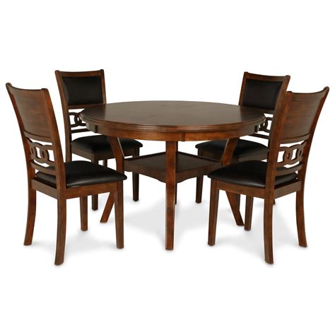 New Classic Gia 550122000 Contemporary 5 Piece Dining Table And Chair Set With Table Storage