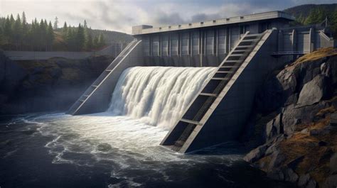 Premium AI Image | A photo of a hydroelectric dam