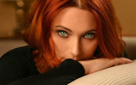 Beautiful Red Heads With Green Eyes Bluish Black Hair Hair Your