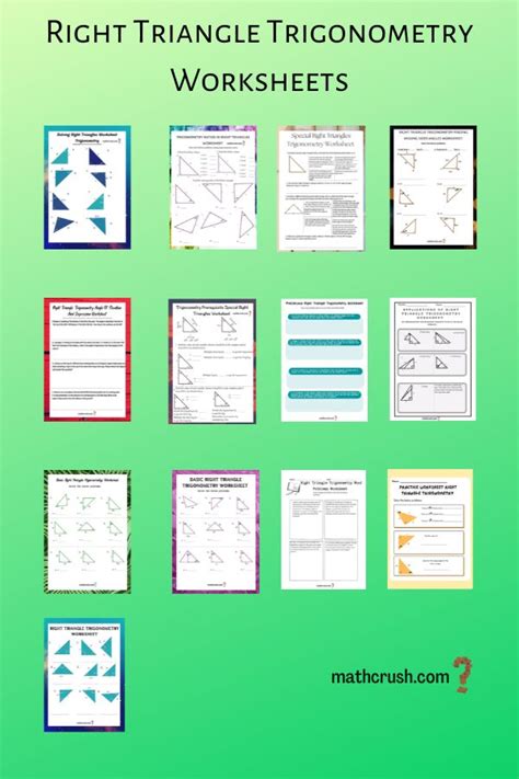 Right Triangle Trigonometry Worksheets - Full Set (Free Download)