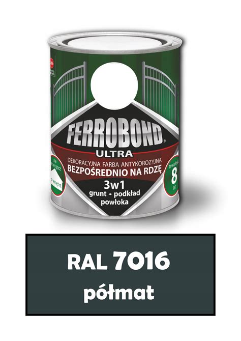 Farba Do Metalu Na Rdz Ferrobond P Mat Antracyt Ral L