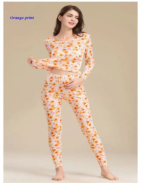 New Arrival Pure Silk Knitted Lady Round Neckline Print Long Johns 100