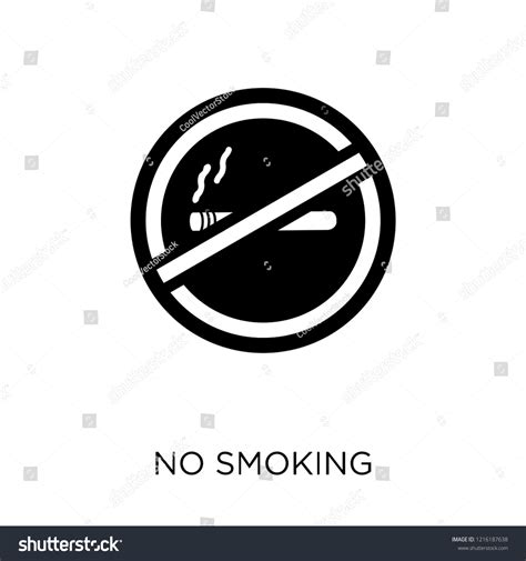 No Smoking Sign Icon No Smoking Stock Vector Royalty Free 1216187638