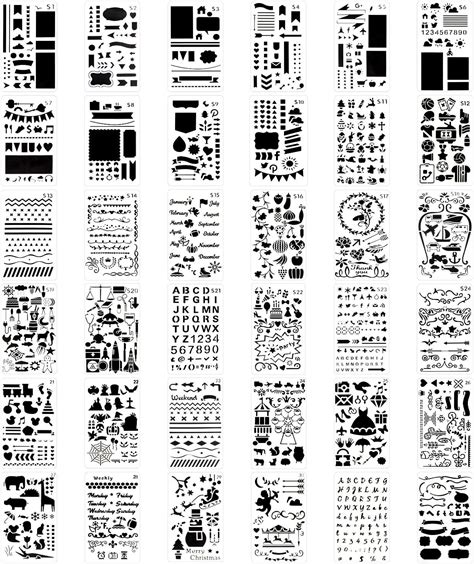 Juego De Plantillas De Pl Stico Para Diario De Diario Cuaderno De