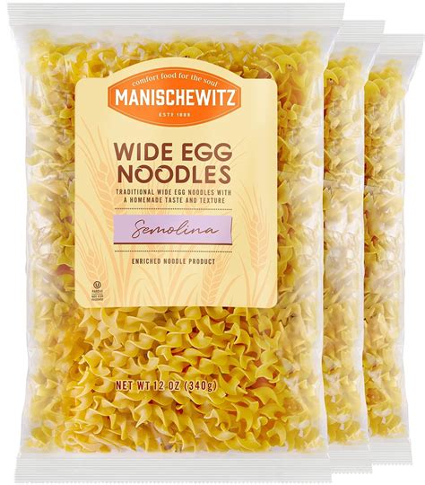 Manischewitz Homestyle Wide Egg Noodles 12oz 3 Pack Homestyle Pasta