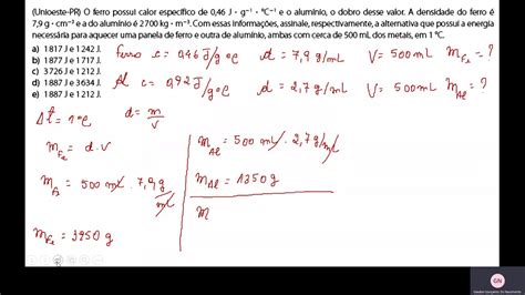 Termoqu Mica Resolu O De Exerc Cios Youtube