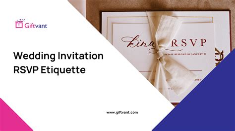 Wedding Invitation RSVP Etiquette