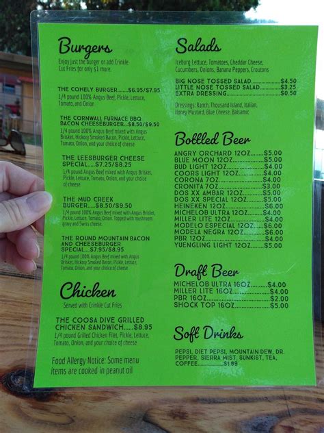 Menu At Decks And Docks Pub And Bar Leesburg