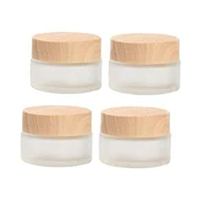 Healthcom Pcs Grams Ml Empty Jars Frosted Glass Cosmetic Cream