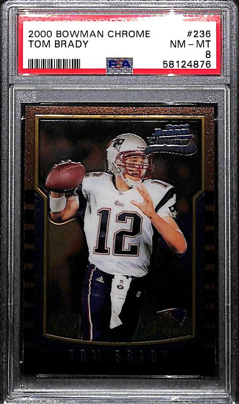 Lot Detail 2000 Bowman Chrome Tom Brady 236 Rookie Card Graded PSA 8