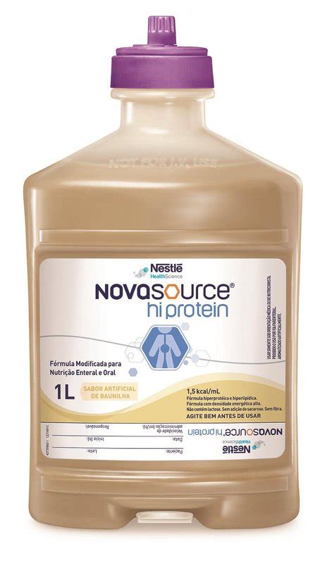 Novasource HI Protein Baunilha Sistema Fechado 1L Grupo Nutrimaxima