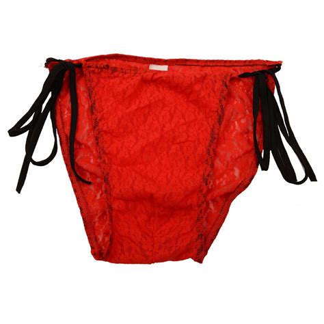 Mens UNLINED See Through Red Lace Nylon Mesh String Bikini Australian Made Beachwear Dancewear