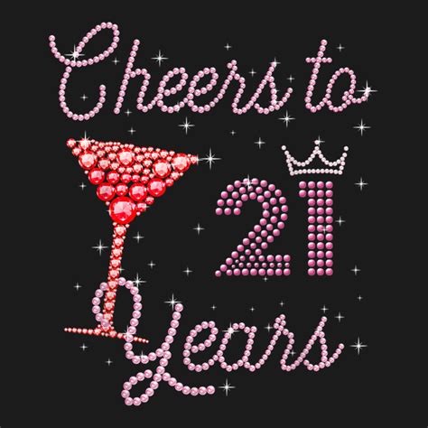 Cheers To 21 Years 21st Birthday 21 Years Old Bday T Shirt Full Length Apron By Cm Arts Artistshot